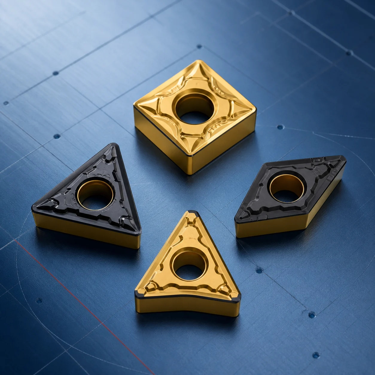 Insertos de metal duro revestidos para torneamento CNC